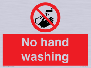 No hand washing